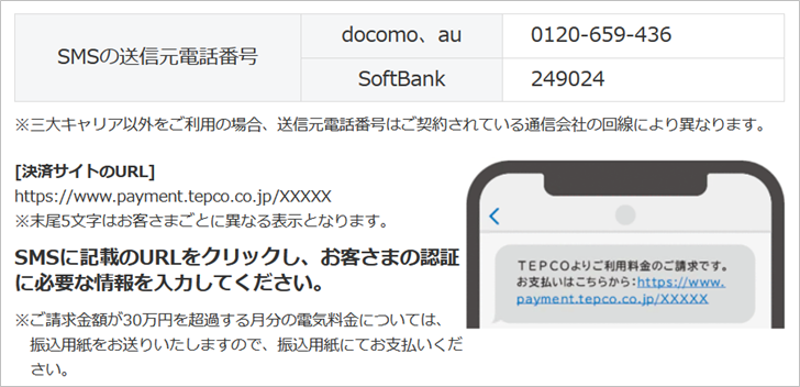 SMS選択払いとは何か | 東京電力エナジーパートナー